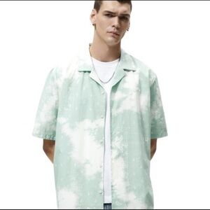 Zara Men's Tie Dye Paisley Print Casual Button Down Shirt‎ Size: XL